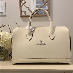 Mario Valentino Ivory tote with strap
